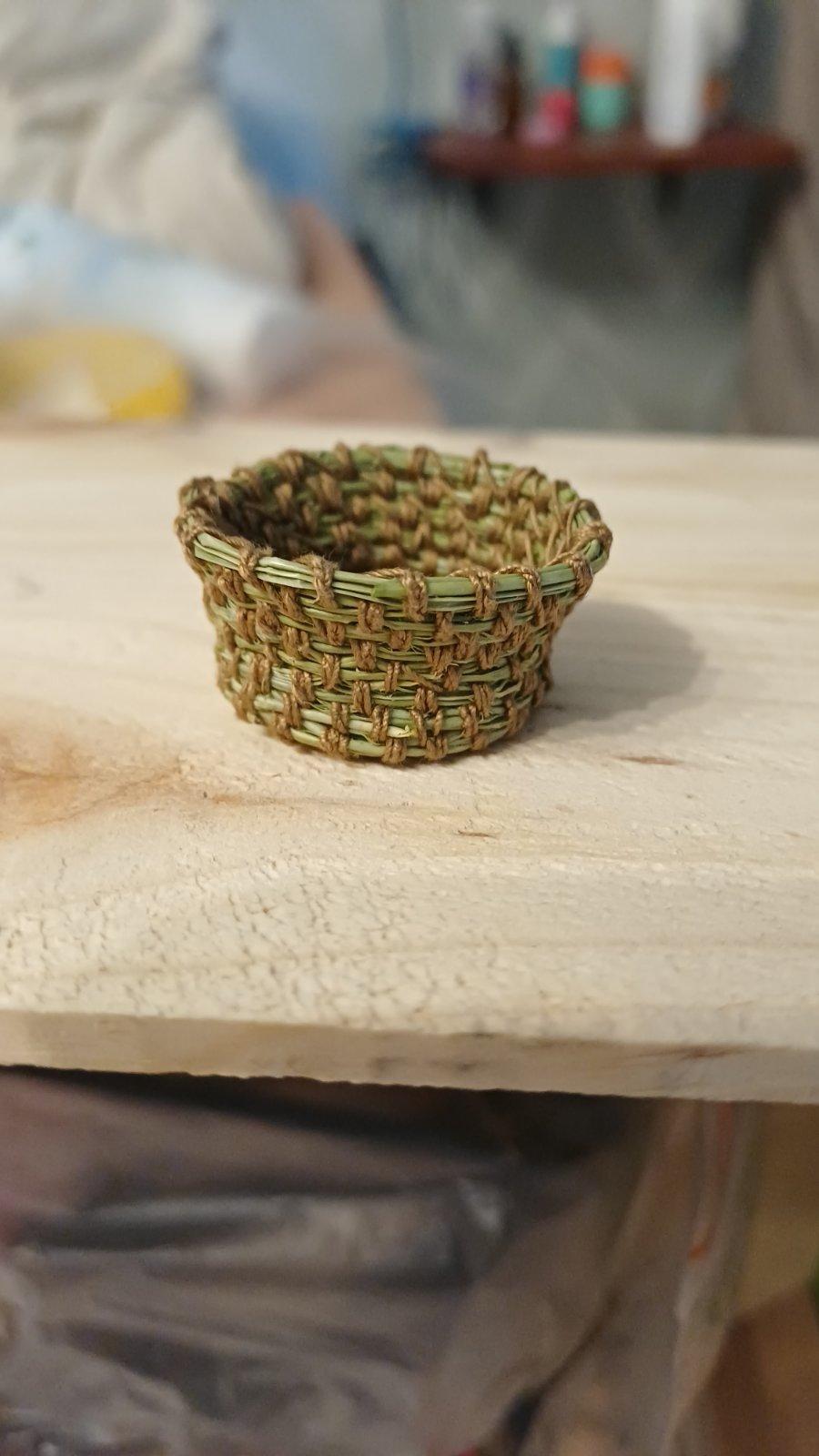 Handwoven miniature basket